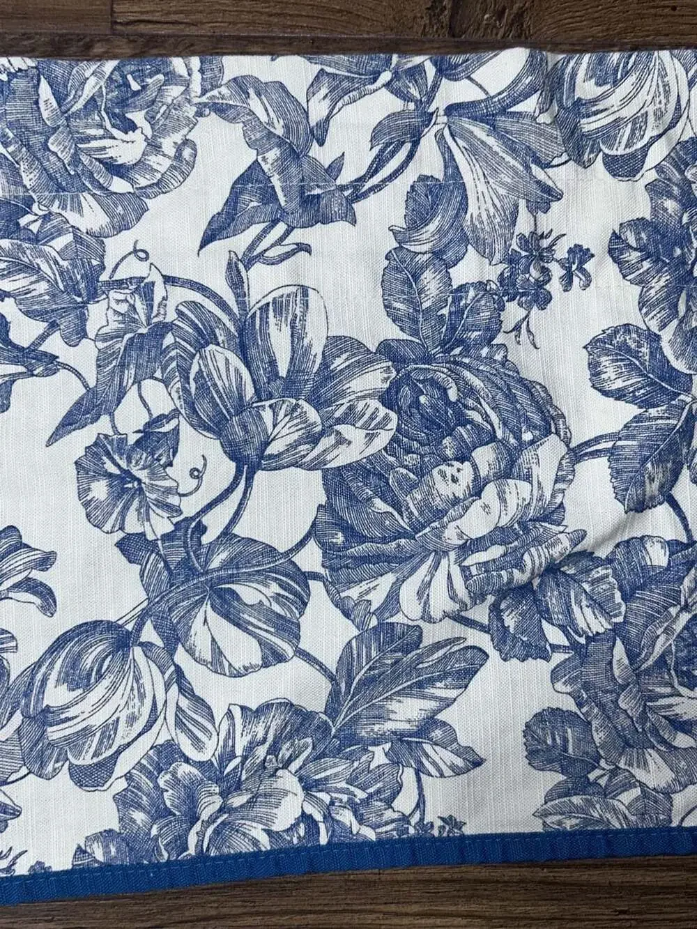 Waverly Garden Room French Floral Toile Window Valance Blue and White